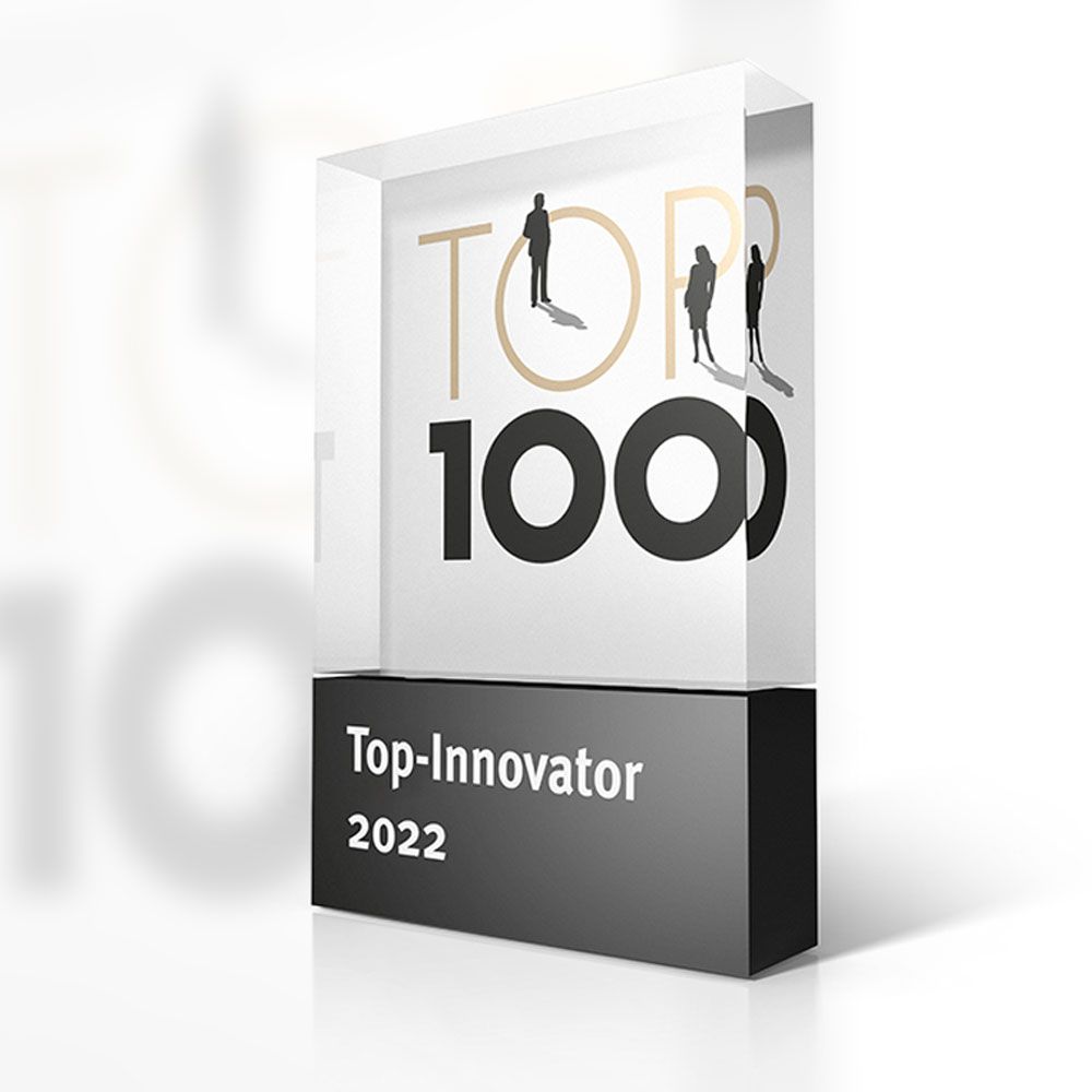 TOP 100 Top-Innovator 2022 3D-Trophäe