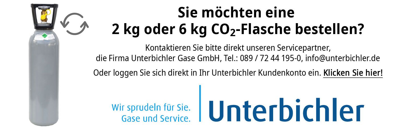 CO2 Flasche für Kohlensäure in Ihrem Trinkwasser