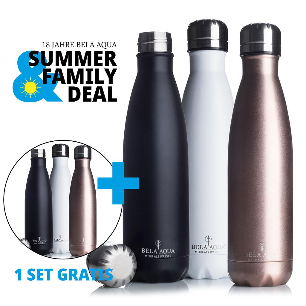 Thermosflaschen-Set „Classic“ - 18 Jahre Bela Aqua „Summer &amp; Family“ - ANGEBOT