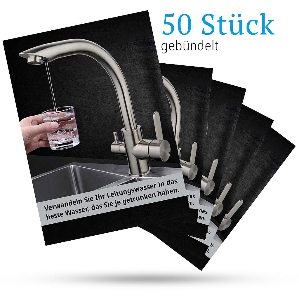 Kartenflyer Wassertest DIN A6 - 50 Stück