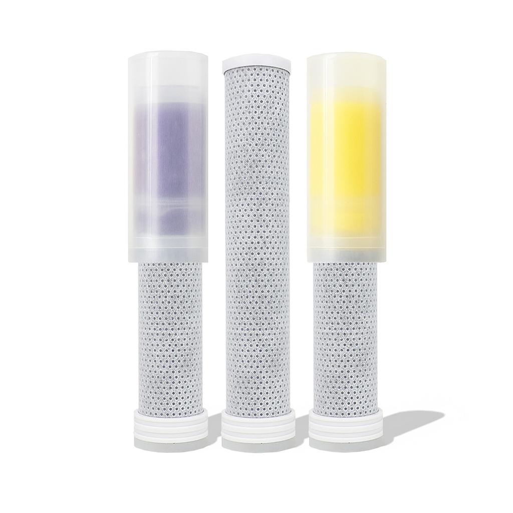 Ondée Premium Filterduschkopf - Duftvielfalt 3er-Set – Aktivkohle, Zitrone & Lavendel Filter