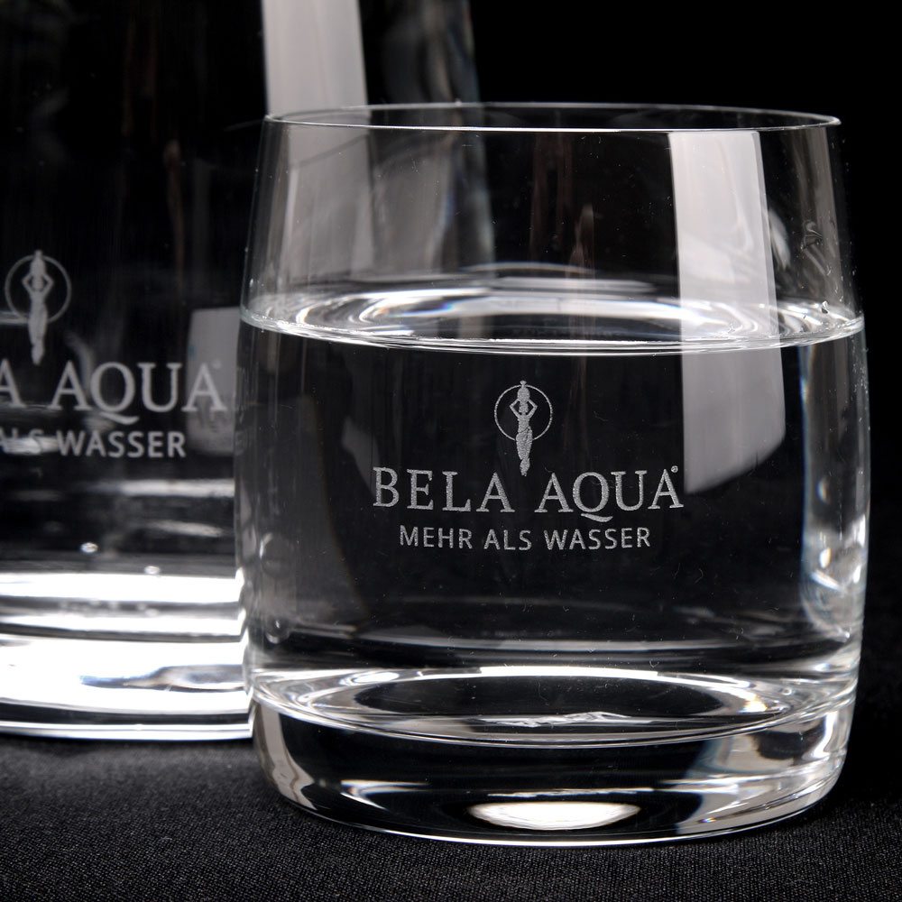 Bela Aqua Geschenkbox - Kristallgläser und Karaffen mit Gravur