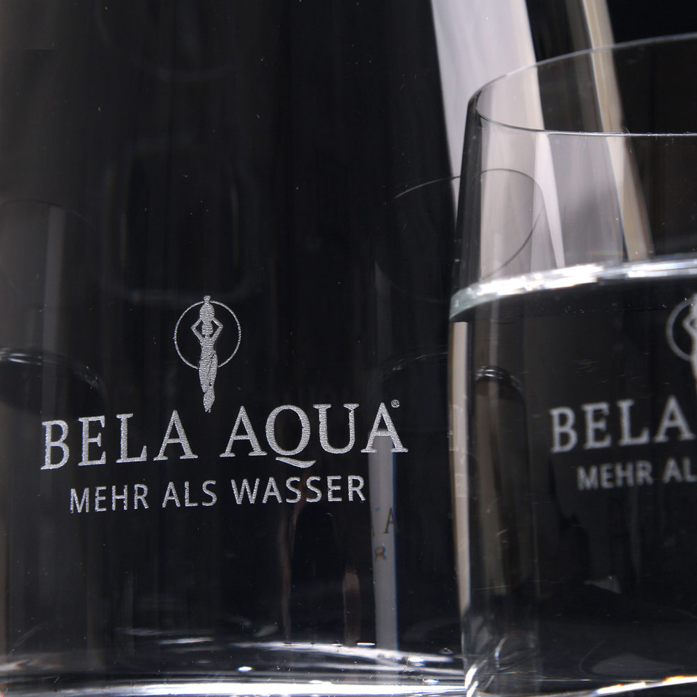 Bela Aqua Geschenkbox - Kristallgläser und Karaffen mit Gravur