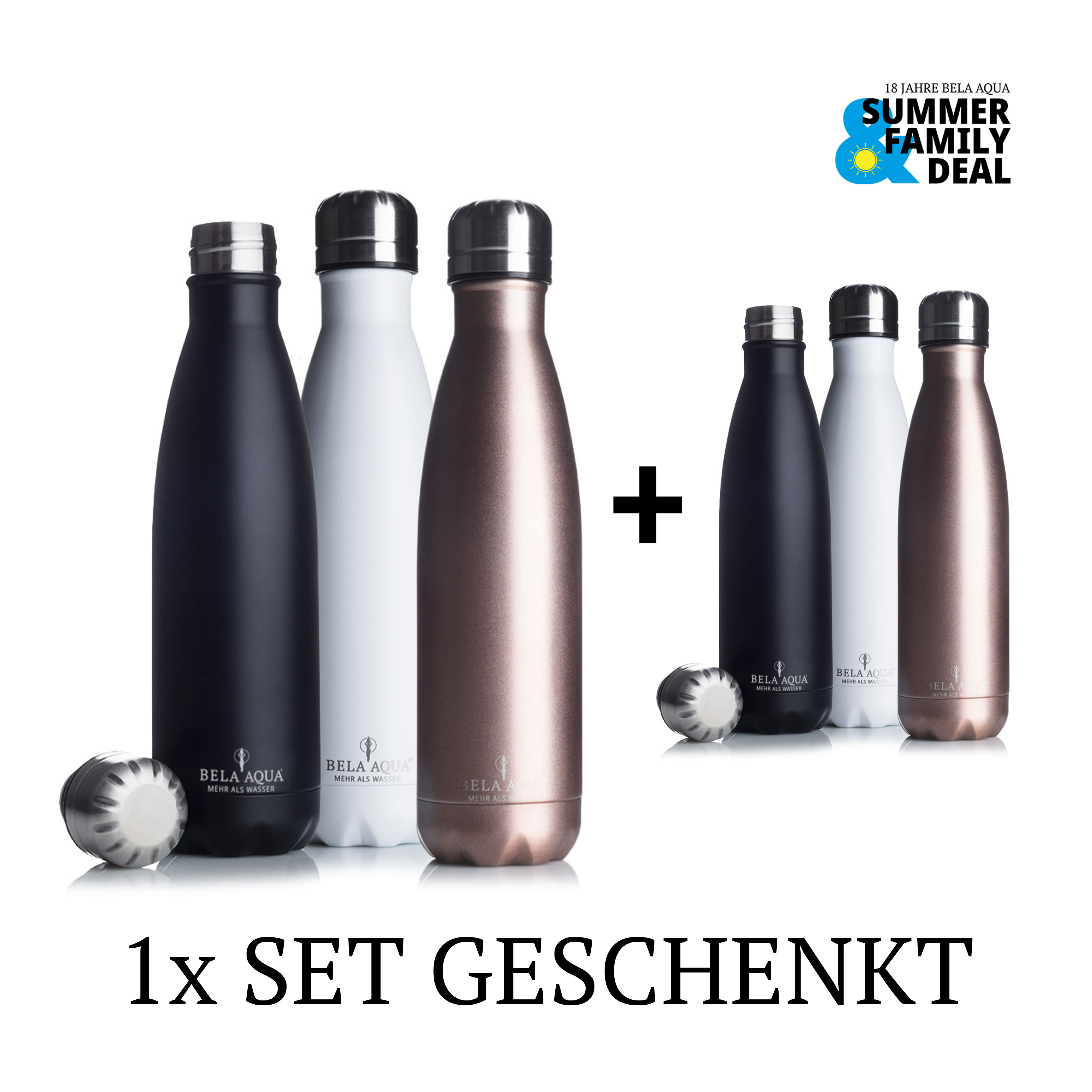 Thermosflaschen-Set „Classic“ - 18 Jahre Bela Aqua „Summer & Family“ - ANGEBOT