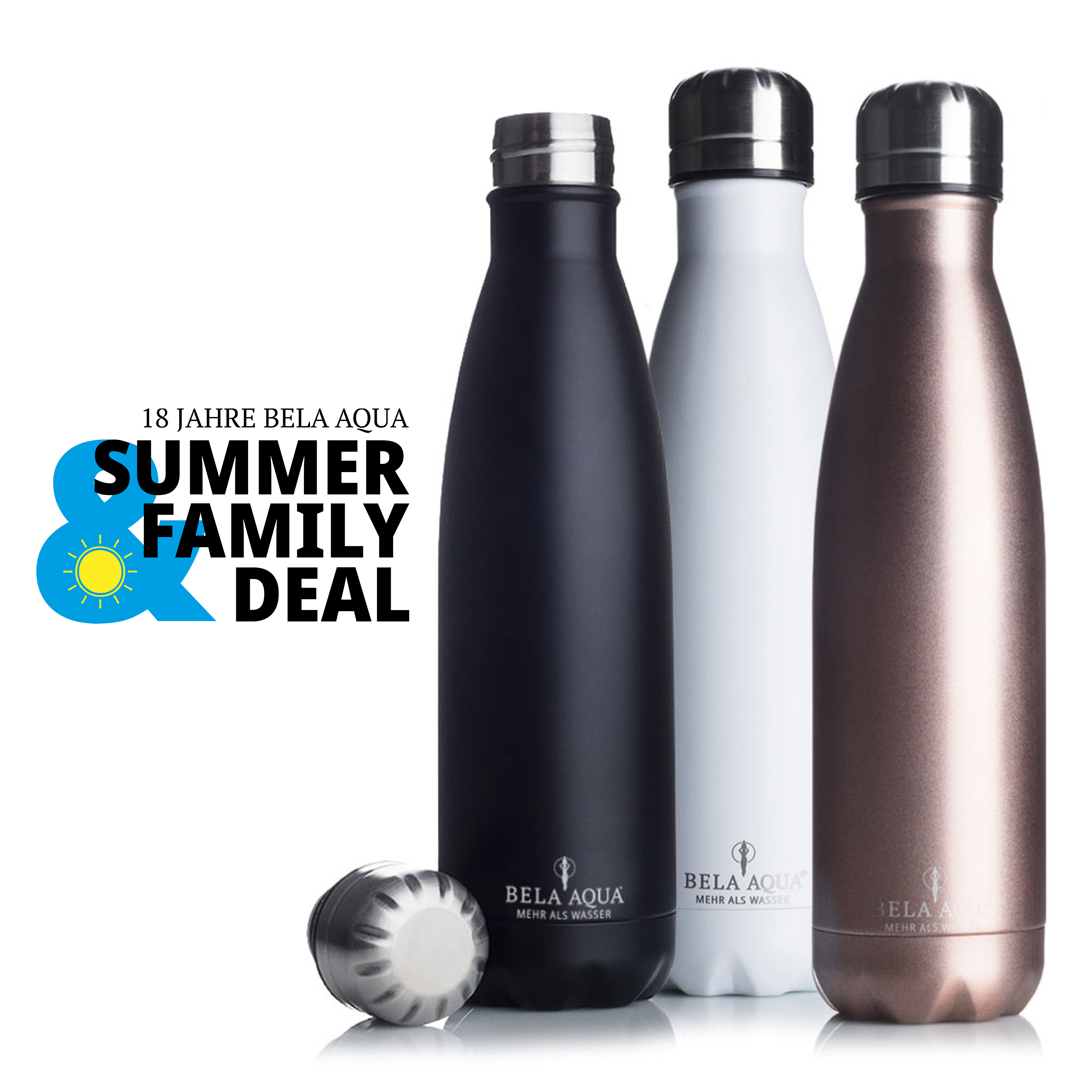 Thermosflaschen-Set „Classic“ - 18 Jahre Bela Aqua „Summer & Family“ - ANGEBOT